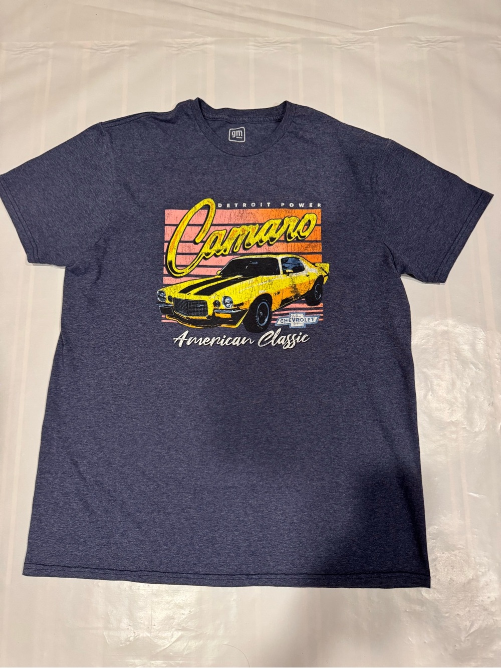 Men’s GM Chevrolet Camaro Graphic T-Shirt - Navy Blue - Large